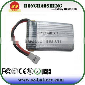 In Store High Quality 3.7v 600mah 802540 Polymer Li-ion Battery for Drone