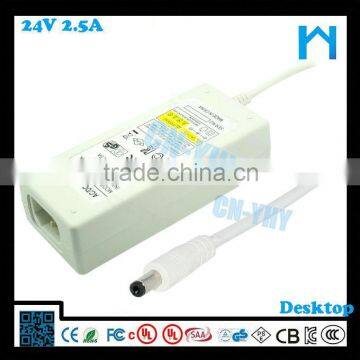 Special for 3d printer 24v 2.5a 60w ac dc wall mounted power adaptor