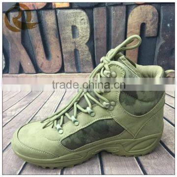 China cheap price leather military camouflage waterproof hiking boots