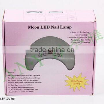 Professional Salon Equipment Black Half Moon Gel Nail Curing Dryer Two Hands UV Lamp