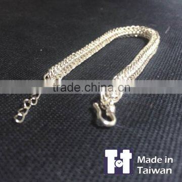 Manual Customized 925 Six Corner Sterling Silver Bracelet Jewelry photo-2