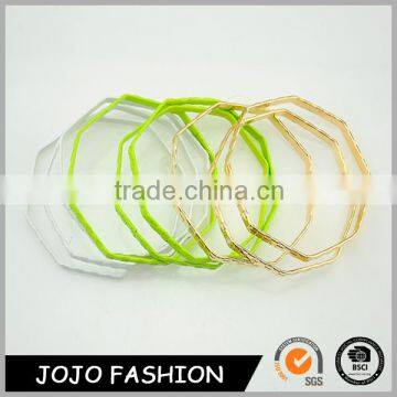 Fashion woman silicone metal bracelet custom gold metal bracelets bangles