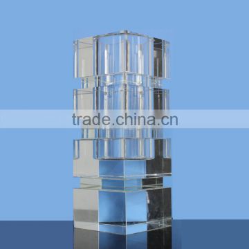 Wholesale clear square crystal glass vase