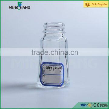 10ml/25ml clear glass spice pepper jar spice container with cap