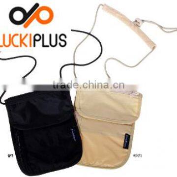 Luckiplus Inventory RFID Blocking Neck Wallet Travel Wallet Passport ID Card Cover Wholesale