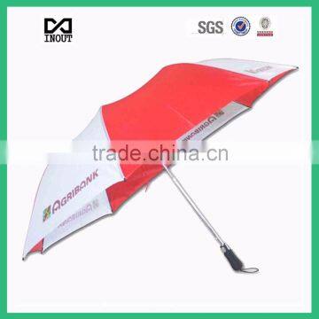 27 inch two folded zinc auto opening fold golf umbrella with logo