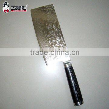 hot grade Japan 67 layers Damascus Chopper Knife with customized patterns