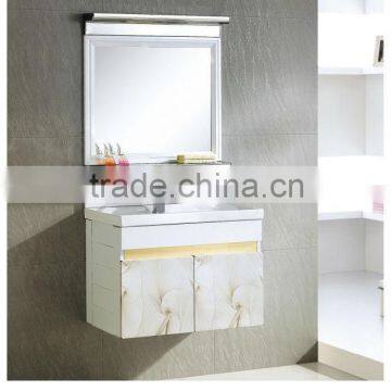 Simple style big size stainless steel washing sink and store wall cabinet