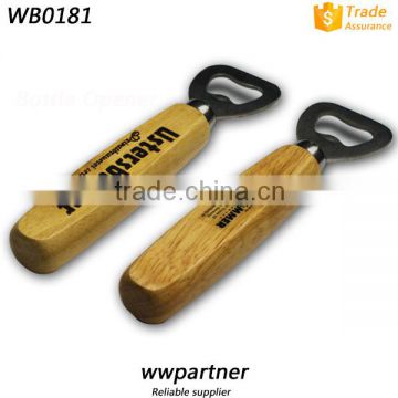 Long Handle Custom Logo Wooden Opener for Promotion