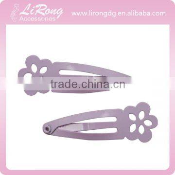 Light Purple Flower Snap Clips