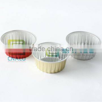 round aluminum foil container with lid