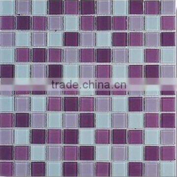 25x25mm Purple Crystal Glass Tile, Purple Backsplash Tiles Mosaic