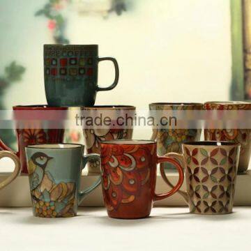 japanese ceramic handpaint color glazed mug