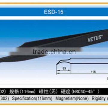 HRC40 Black Stainless Steel ESD Tweezers photo-3