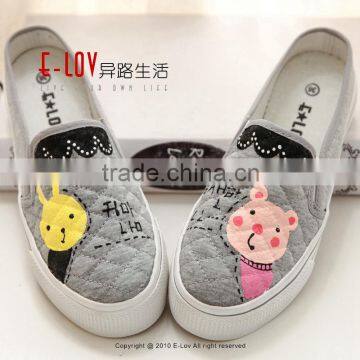 NO.WBT015G Hot Sales High Quality Gray Canvas Shoes