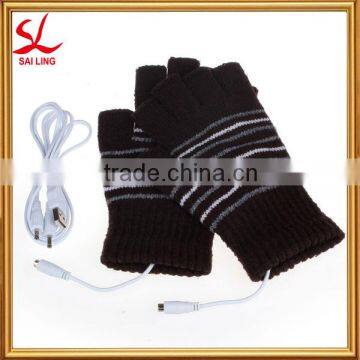 Heated Winter Gloves Hand Warmer Gloves USB Wool Fingerless photo-2