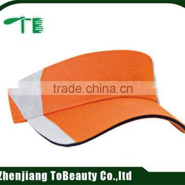 Polymesh and cotton sports sun visor cap