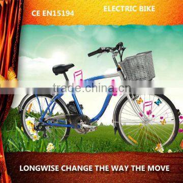 new city e bike 26 inch wheels Elektro-Fahrrad ladies shipping bike with li-ion battery