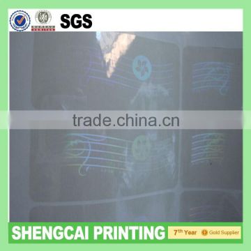 Secure genuine transparent hologram sticker