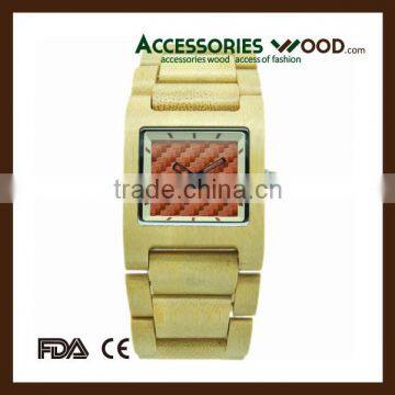 2016 Top Quality Luxury Bamboo Wood Watch Quartz Wooden Wrist watch