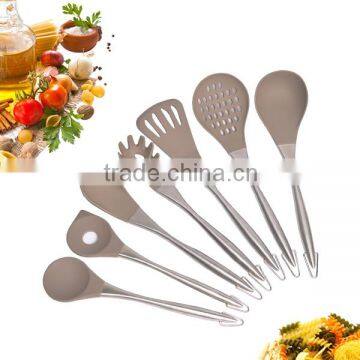 7-Piece Premium Silicone Kitchen Utensil Set With Stainless Steel handle