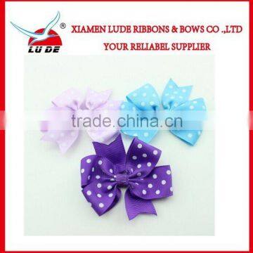 wholesale Grosgrain Ribbon Hair Bows Baby Girl Hairbow with clip for Hair Accessories