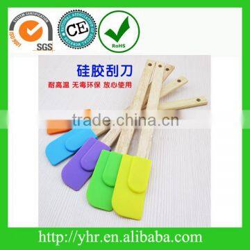 silicone spatula with wooden handle