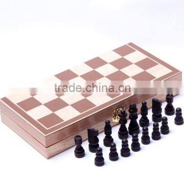 wooden folding chess set