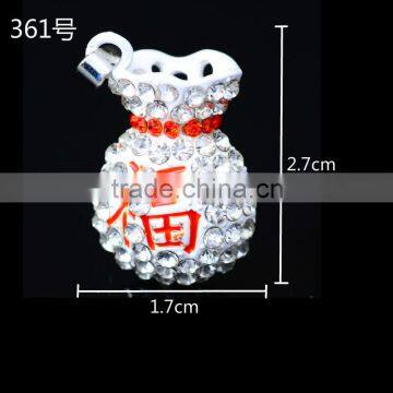 ALLOY Metal Rhinestone Vase Garment And Necklace Trimmings-361 photo-2
