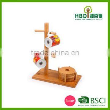 Wooden/ Bamboo Mug Tree Holder With Coasters /bamboo Cup Holder photo-5