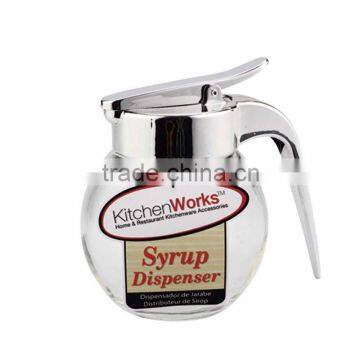 SINOGLASS 1 pc Ball Shape Glass Syrup Dispenser