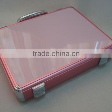 Aluminum watch case with foam,acrylic panel watch display box with shelf,aluminum diy watch box