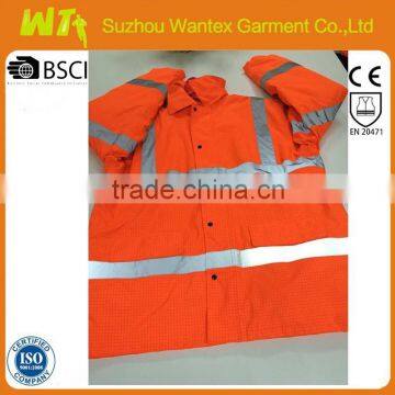 100% polyester refnective 3M anti-static safety jacket parka with reflector