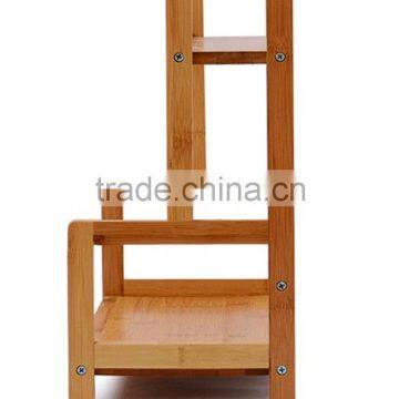 BH015 Two Layers Material Bamboo Kitchen Spice Rack Storage Rack photo-4