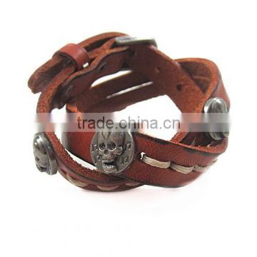 Multi-layer Skull Leather Bracelets