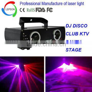 Multi tunnel red and purple laser light projectors