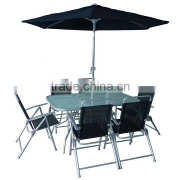 8pcs metal garden furniture set with round table