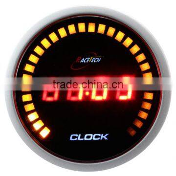 52mm red LED digital clock for tuning -with 30LED lights on the outer-24 hour mode