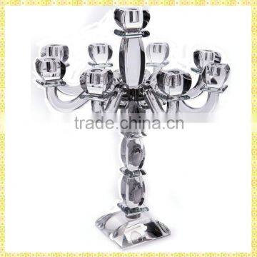 Handmade Exquisite Tall Silver Crystal Candelabra For Wedding Party Table Centerpiece Decoration