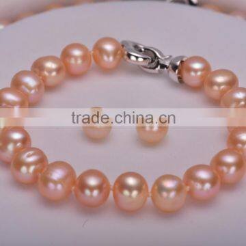 Wholesale custom cheap pearl necklace colorful size 9-10mm