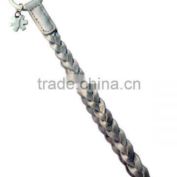Hot sales handwoven blank leather rope key chain