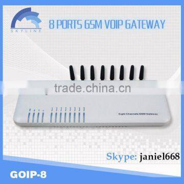 16-port gsm voip gateway with 8 SIM card for GSM Terminal 850/900/1800/1900Mhz rotating with IMEI