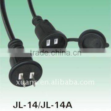 Japan extension waterproof plug and socket with 2pin