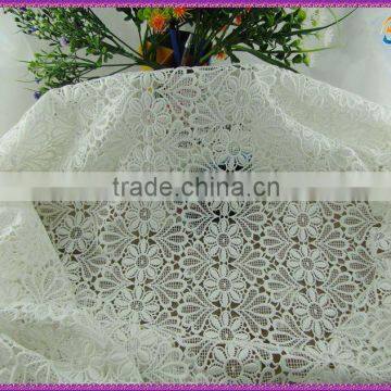 Best price swiss cotton lace fabric by the yard in bulk