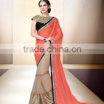 Marine Blue Georgette Saree photo-5