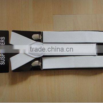 2015Top hot sale fashion new design white suspenders.wholesale cheap suspenders