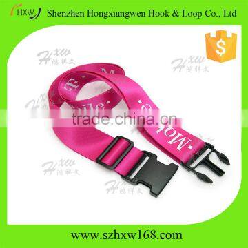 Black buckle custom imprinted Travel Smart Luggage Strap