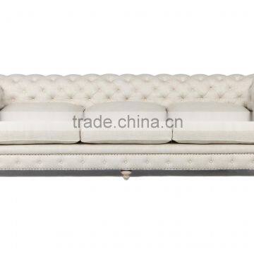 White velvet sofa AMG-042