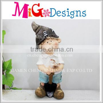 Magnesia Boy And Girl Ornament With Large Size For Garden