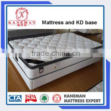 5 star hotel king size bed base and mattresses with spring KD base